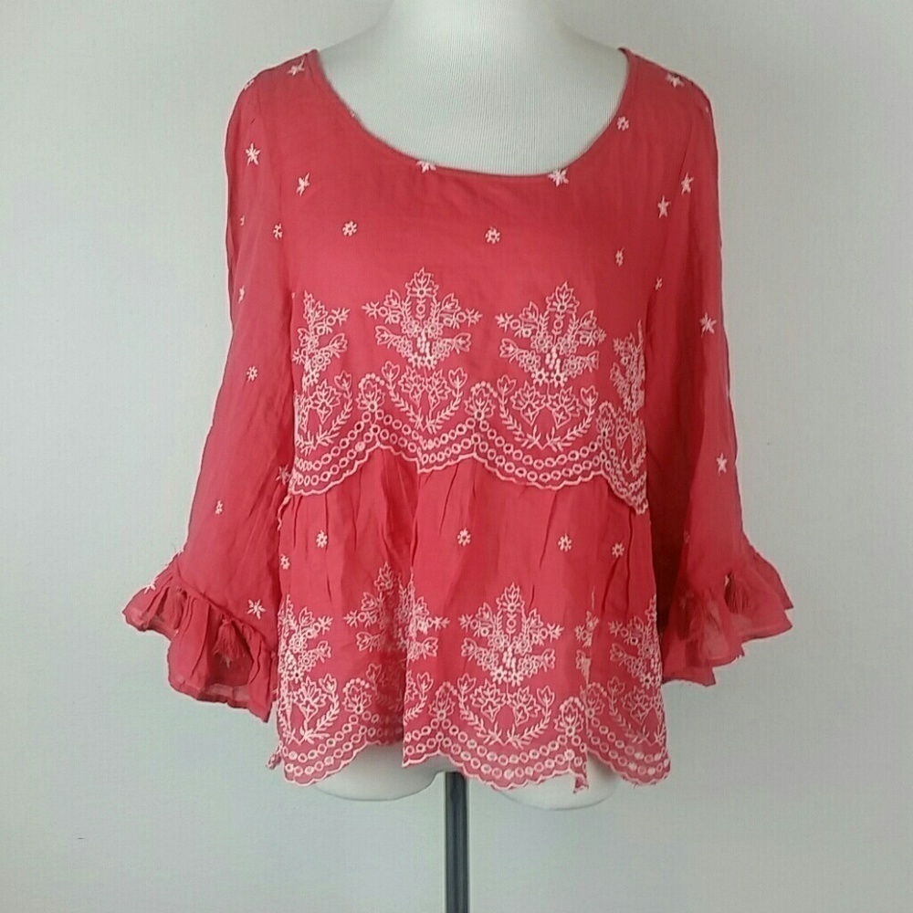 AMERICAN EAGLE OUTFITTERS l Crop Sheer Boho D7